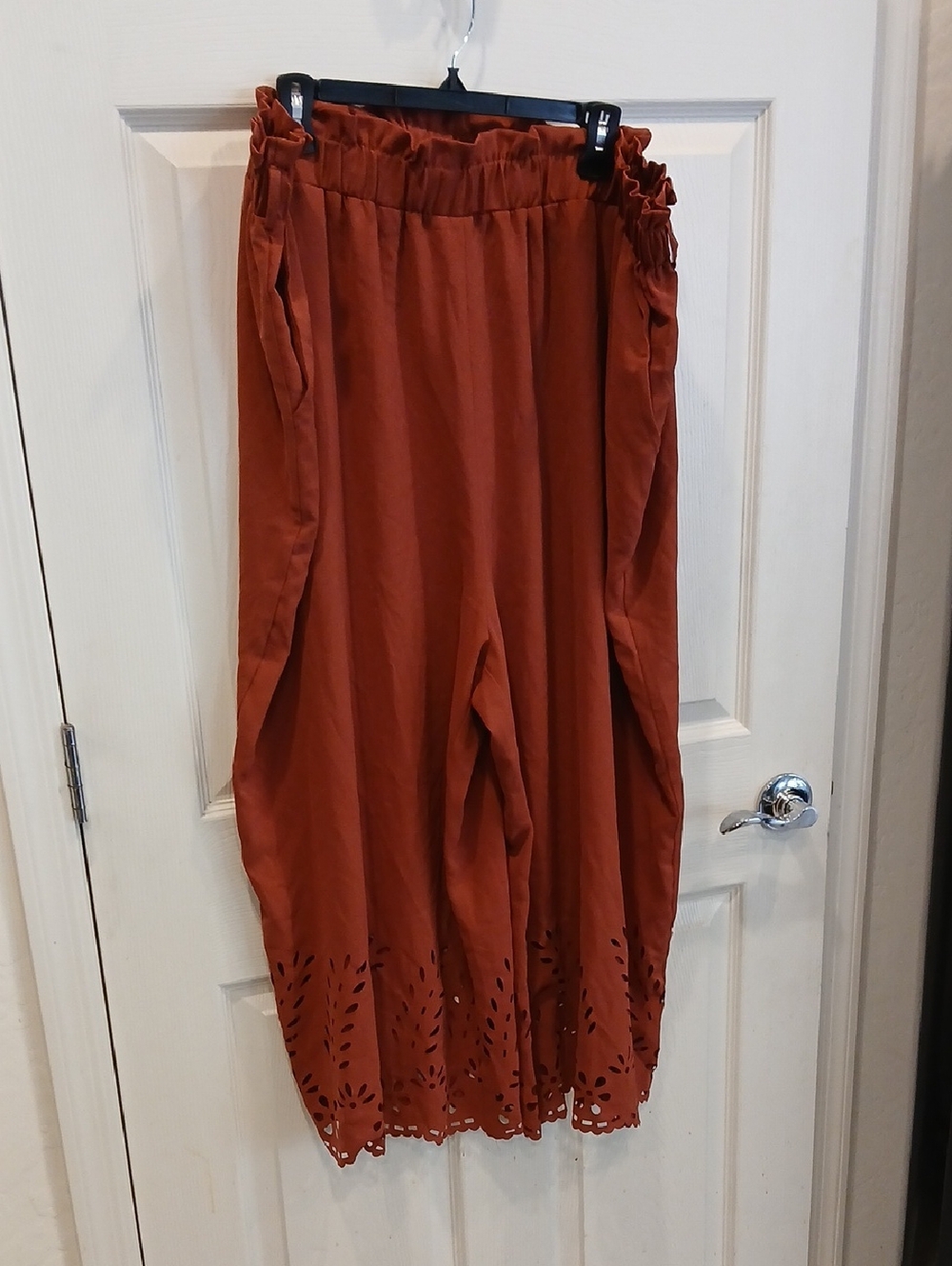 BloomChic Rust Wide Leg Pants